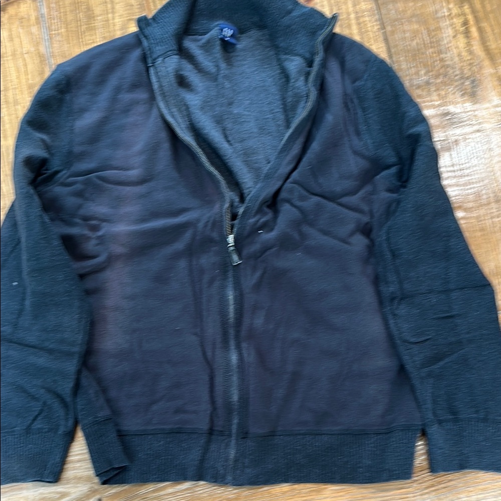 GAP Black Zip Up Sweater Knit
